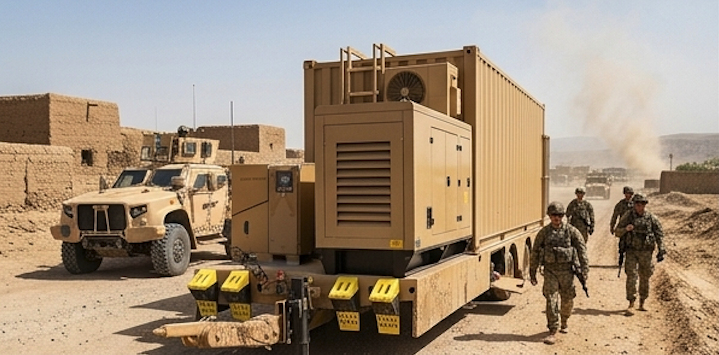GMT-099 trailer run-flat tire changer system at forward base