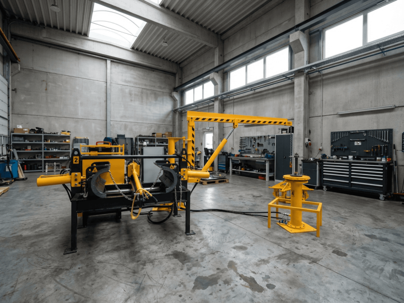 Workshop run-flat tire changer